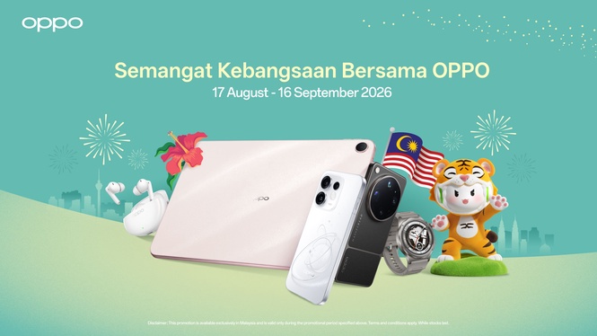 Oppo beri rebat promosi sehingga RM300 sempena Hari Kebangsaan