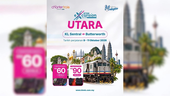 Jelajah Perak & Pulau Pinang naik tren excursion RTSM utara, tambang sehala serendah RM60!