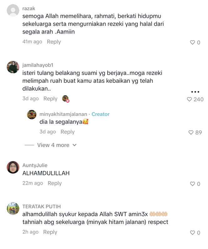 Image from: Mimpi Jadi Kenyataan! Abang Minyak Hitam Kini Miliki Lori -“Doa Seorang Ibu & Isteri”