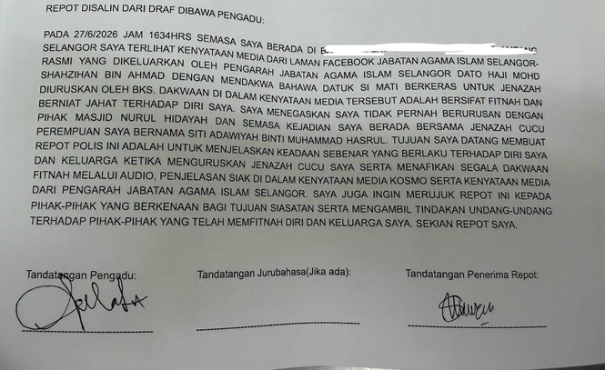 Image from: Isu Tangguh Urus Jenazah: Waris Buat Laporan Polis, Dakwa Kenyataan JAIS Tak Tepat