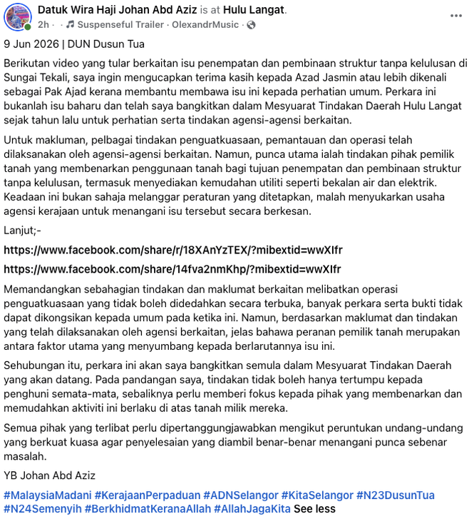 Image from: Pemilik Tanah Beri Kebenaran Punca Penempatan & Flat Rohingya Di Sungai Tekali