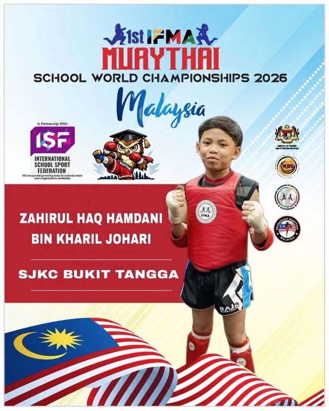 Image from: Berusia 12 Tahun, Zahirul Haq Rangkul Emas Muay Thai Remaja Dunia