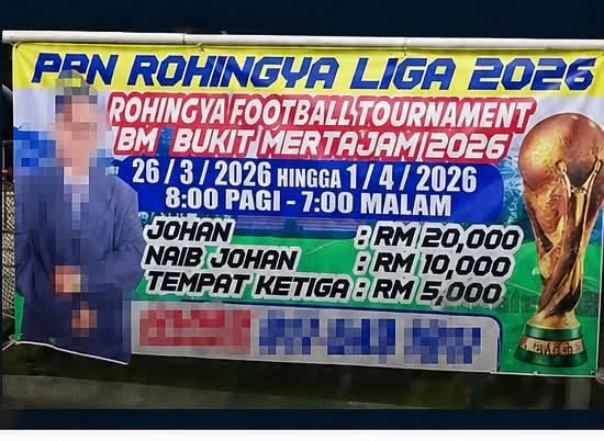 Image from: Tawar Hadiah RM20,000, Liga Bola Sepak Rohingya Di Pulau Pinang Cetus Perdebatan