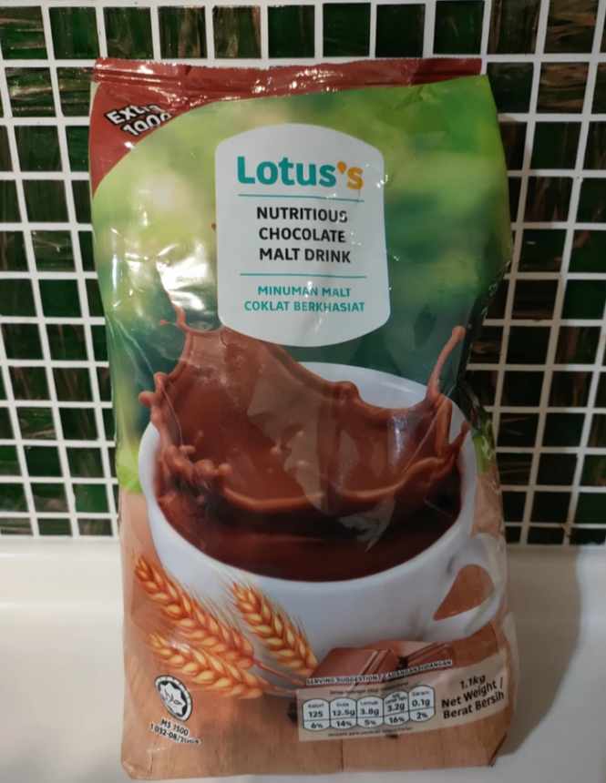 Image from: 【Milo遇到对手了！】网友推荐Lotus家的巧克力麦芽可可粉！比Milo更香更浓更便宜！