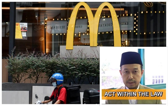 Image from: Act within the law, mufti says after McDonald’s threat case
