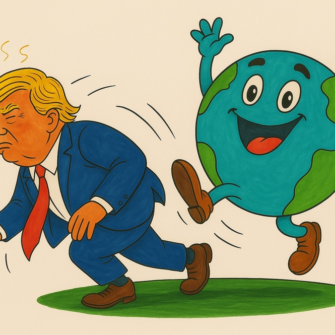 Image from: Trump might say that he wants a divorce, but he is never going to leave the world alone