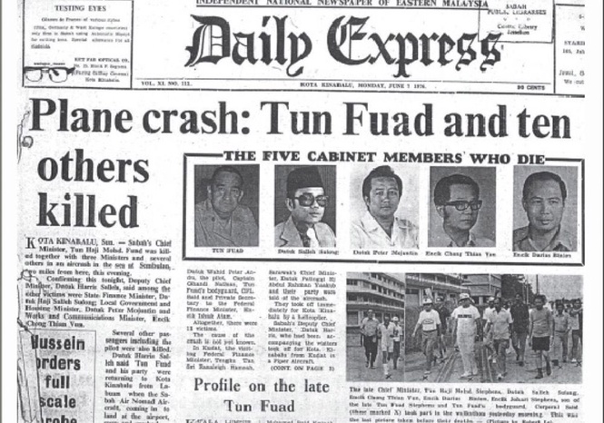 Image from: Double Six Tragedy: The 1976 plane crash that killed Sabah's key leaders