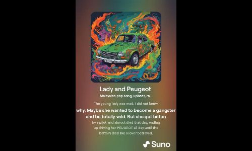 Lady and a Peugeot