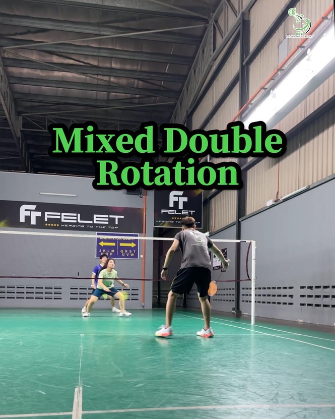 Badminton | Mixed Double Rotation In Training🏸