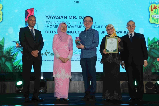 Image from: Yayasan MR D.I.Y. diiktiraf sebagai Yayasan Terbaik dalam Anugerah Tanggungjawab Kemapanan & CSR Malaysia 2024