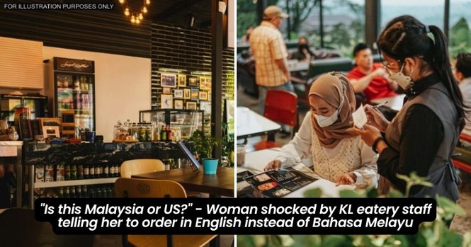 Image from: "Is this Malaysia or US?" - Woman shocked by KL eatery staff telling her to order in English instead of Bahasa Melayu