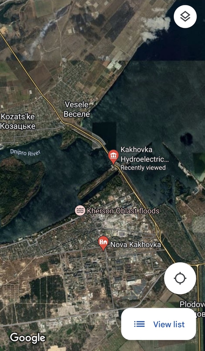 Image from: Russo - Ukraine War: Collapse of Nova Kakhovka Dam in Ukraine