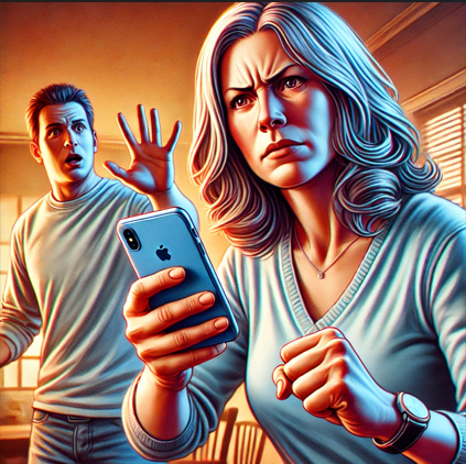 Image from: When Women are Angry, Do not Debate: Wife Hits Husband with iPhone