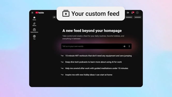 Image from: YouTube Lancarkan Carian Lebih Relevan Dengan “Your Custom Feed”