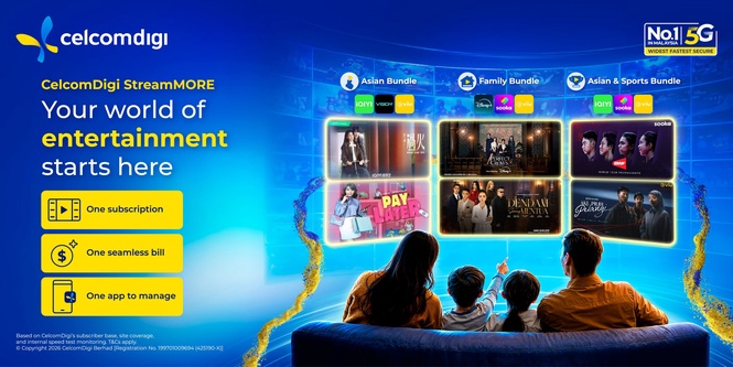CelcomDigi Perkenalkan Langganan StreamMORE Bundles Baharu Bermula RM19.90 Sebulan
