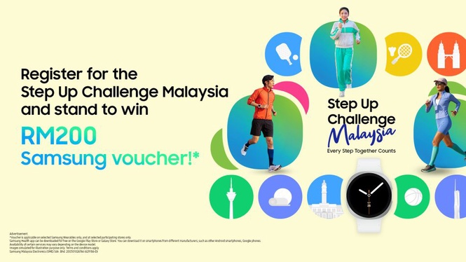 Image from: Lengkapkan 126,000 Langkah Untuk Peluang Menang Baucar RM200 Dari Samsung
