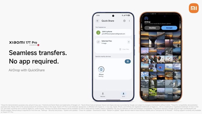 Image from: Xiaomi 17T Pro Kini Menyokong AirDrop Secara Natif Menerusi Quick Share