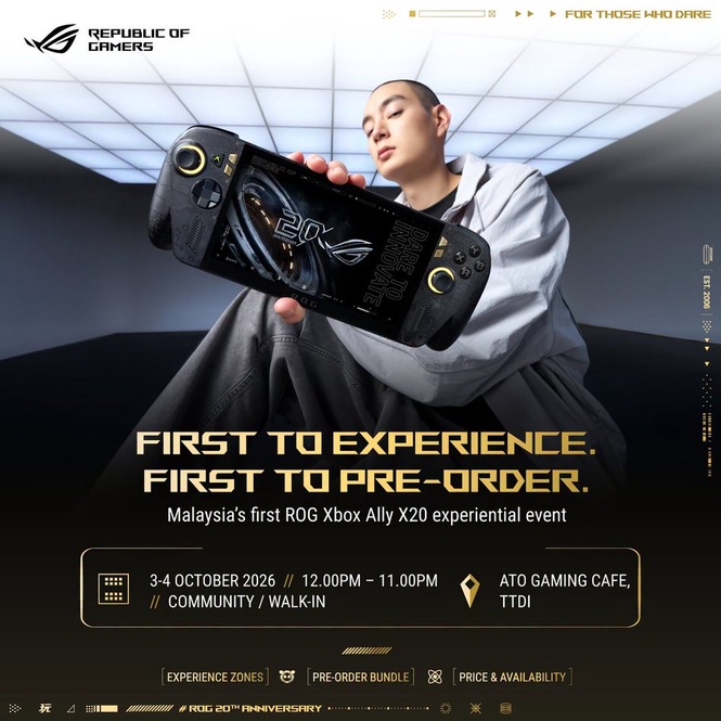Image from: Acara Perkongsian Terbuka Tempatan ASUS ROG Xbox Ally X20 Akan Diadakan Pada 3-4 Oktober Ini