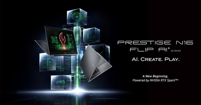 Image from: MSI Prestige N16 Flip AI+ Ialah Komputer Riba Boleh Lipat Dikuasakan NVIDIA RTX Spark