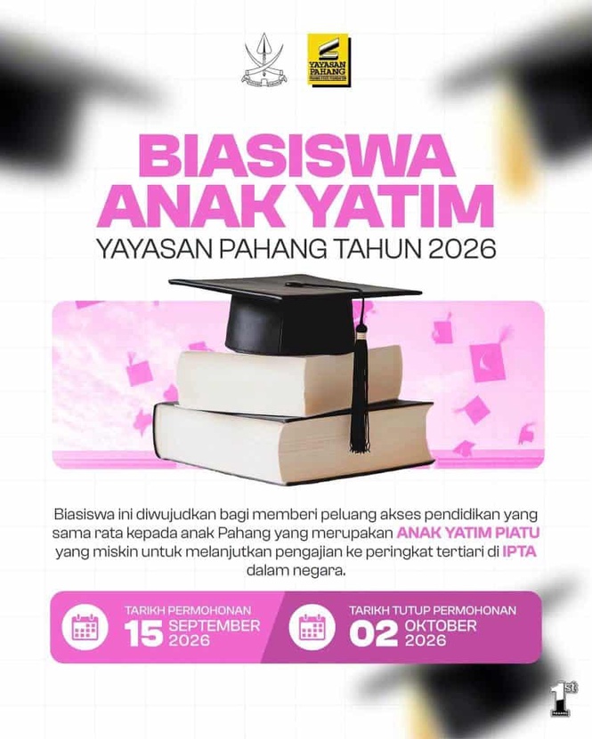 Image from: Permohonan Biasiswa Anak Yatim Yayasan Pahang 2026