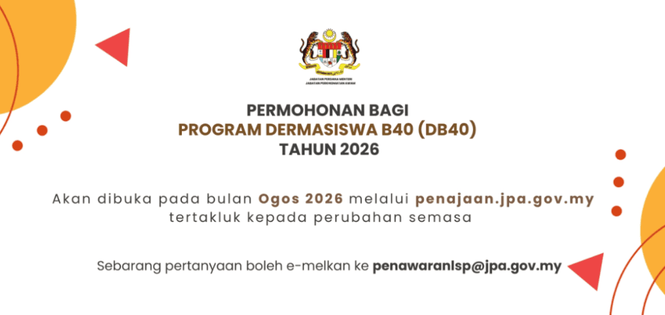 Permohonan Dermasiswa B40 (DB40) 2026