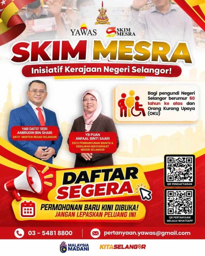 Image from: Skim Mesra 2026 Selangor: Permohonan Baharu OKU & Warga Emas