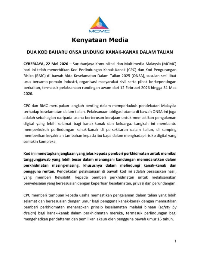 Media Sosial 16 Tahun