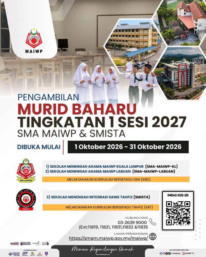 Image from: SMA MAIWP & SMISTA: Permohonan Kemasukan Tingkatan 1 2027