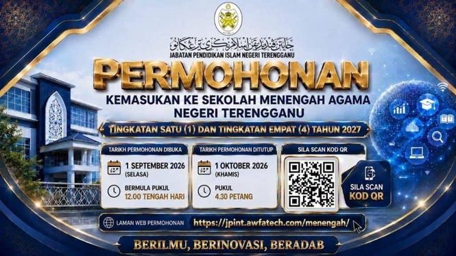 Image from: SMAN Terengganu: Kemasukan Tingkatan Tingkatan 1 & 4 2027