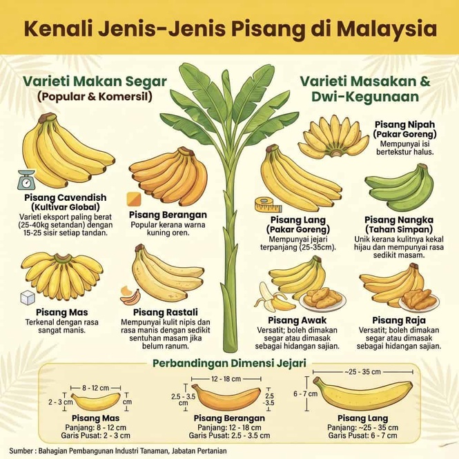 Image from: Pisang – Ketahui Jenis, Dimensi Jejari & Khasiat Pemakanan