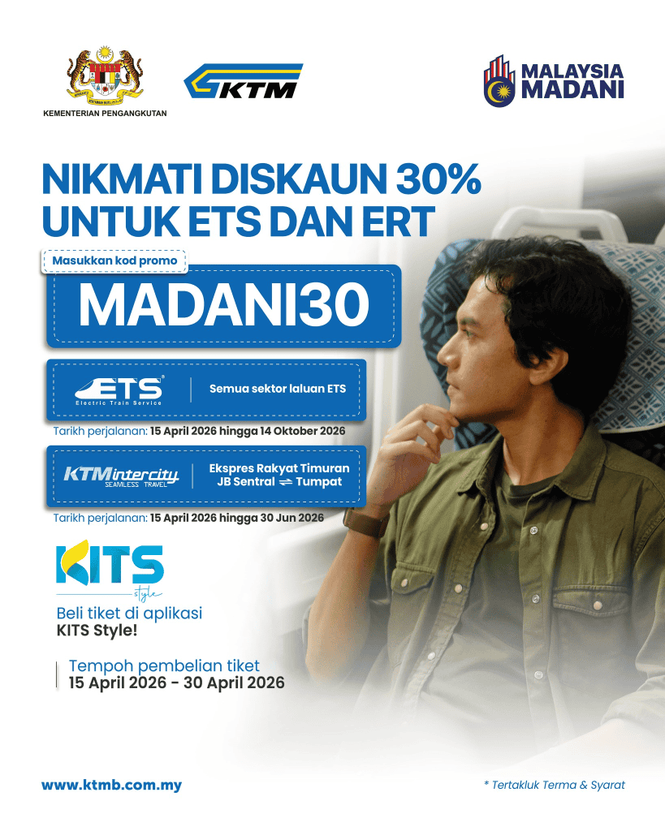 Image from: Diskaun KTM 30% Mulai 15 April – Terma & Syarat