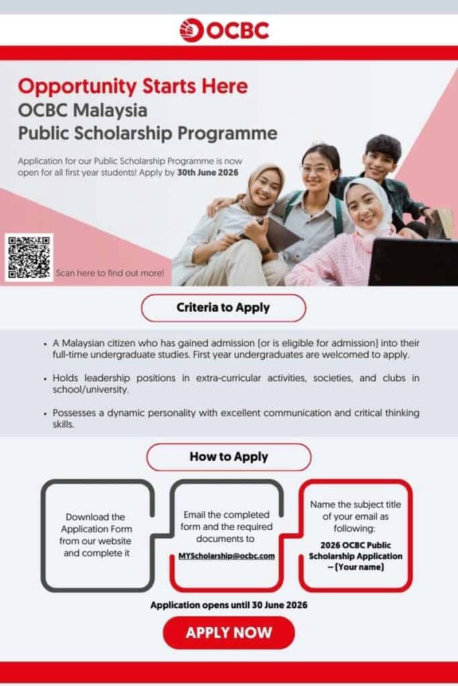 Image from: Permohonan Biasiswa OCBC Malaysia Public Scholarship 2026