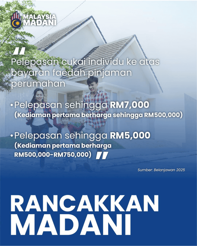 Image from: Pelepasan Cukai Beli Rumah Sehingga RM7,000