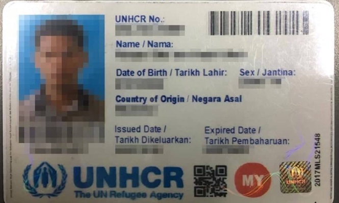 Image from: Kad UNHCR Rohingya di Malaysia: Status, Hak & Kegunaannya