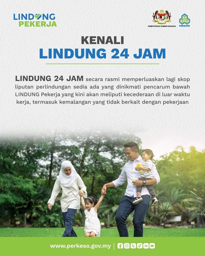 Image from: Skim LINDUNG 24 Jam PERKESO – Senarai Manfaat & Cara Mudah Kira Caruman
