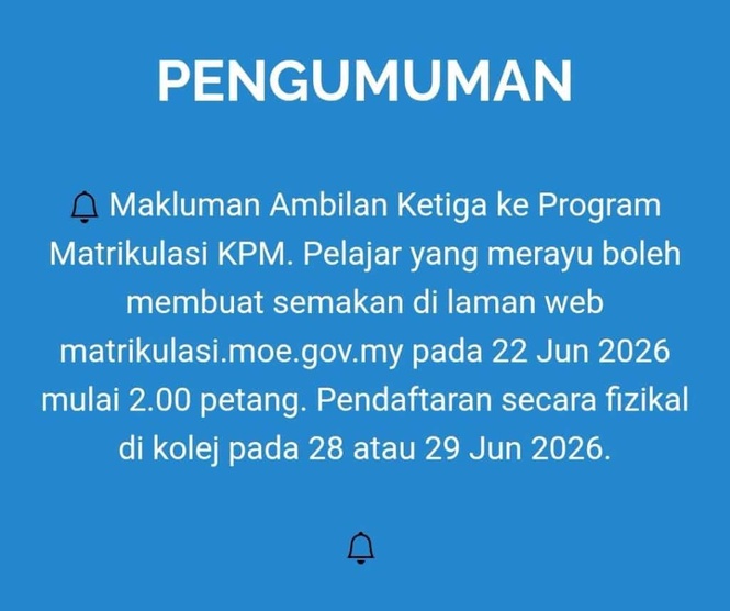 matrikulasi ambilan ketiga