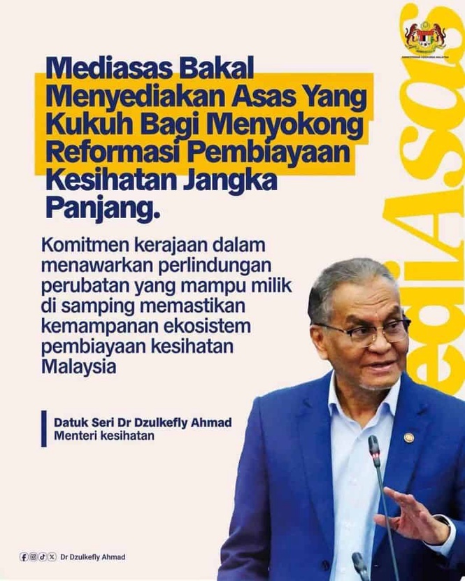 Image from: Tak Perlu Risau Kos Rawatan – Kenali MediAsas, Pelan Baharu Dengan Premium Bermula RM60