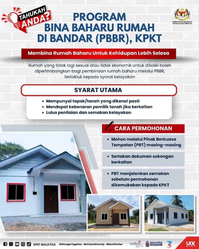 Image from: PBBR: Program Bina Baharu Rumah Di Bandar KPKT