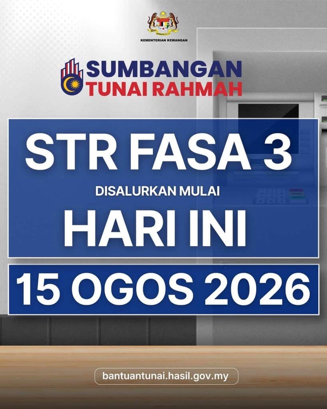 Image from: STR Fasa 3: Bayaran Mulai 15 Ogos 2026