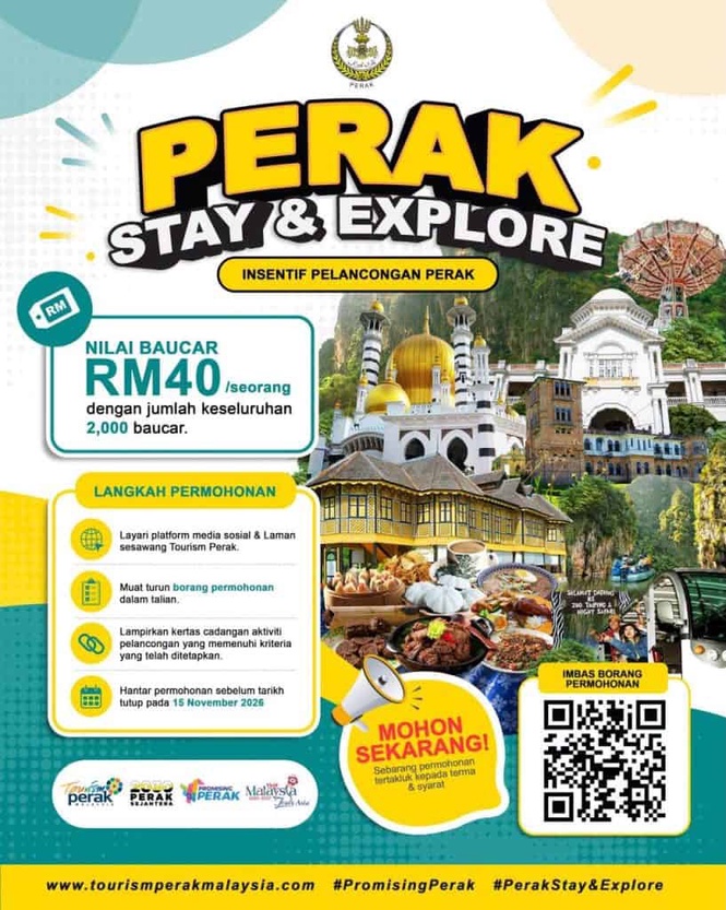 Image from: Perak Stay & Explore 2026: Insentif Pelancongan Perak RM40 Seorang