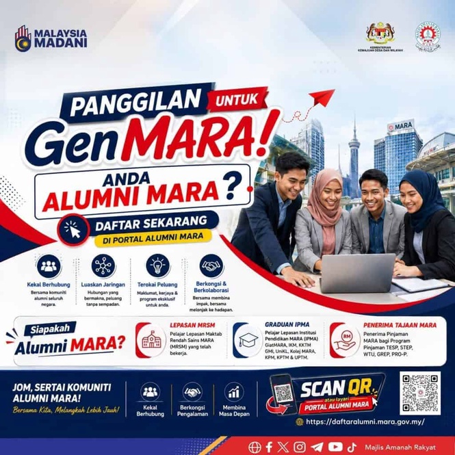 Image from: Pernah Belajar Bawah MARA? – Jom Daftar Portal Alumni MARA