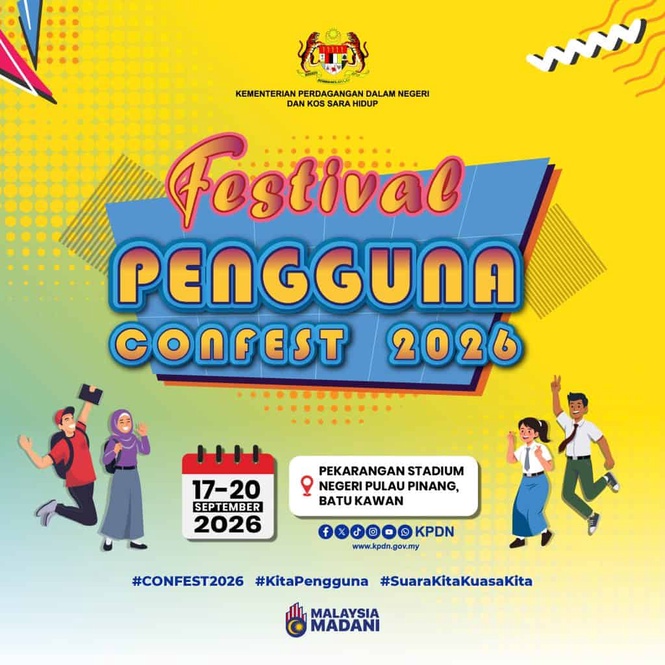 Image from: Ayuh Ke Festival Pengguna (CONFEST) 2026 & Festival Jom Malaysia, 17-20 Sept!
