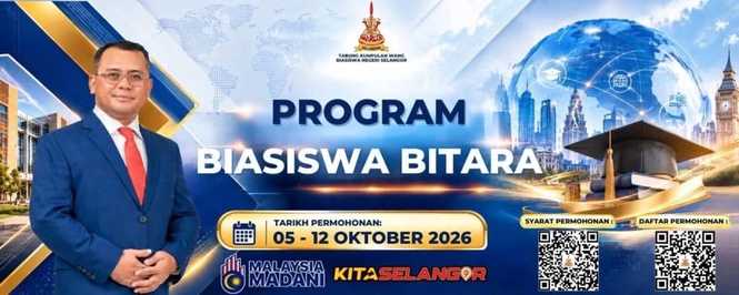 Image from: Biasiswa Bitara 2026 Selangor: Penajaan Pengajian Luar Negara
