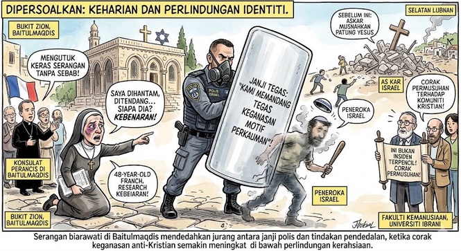 Image from: Polis Israel Tahan Lelaki Serang Biarawati Perancis di Baitulmaqdis; Enggan Sahkan Identiti Suspek