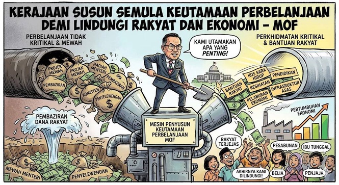 Image from: Kerajaan Susun Semula Keutamaan Perbelanjaan Demi Lindungi Rakyat Dan Ekonomi – MoF