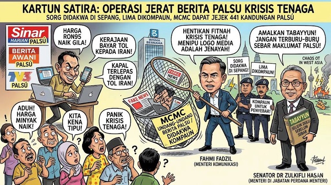 Image from: Sebar Berita Palsu Krisis Tenaga: Seorang Bakal Didakwa, Lima Dikompaun – Fahmi