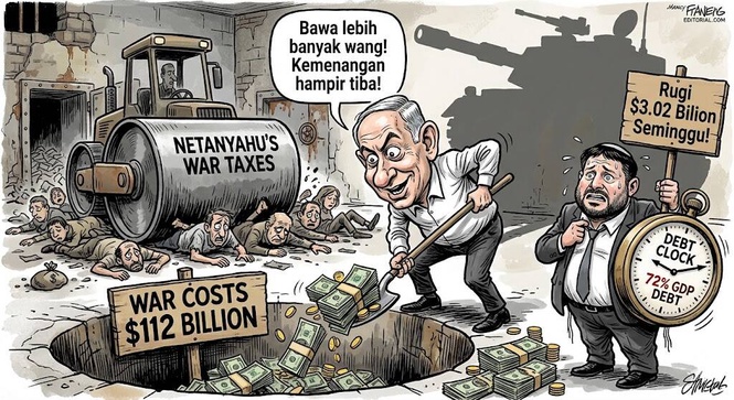 Image from: Ekonomi Rejim Lumpuh: Kos Perang Netanyahu Dijangka Mencecah $112 Bilion Menjelang 2026