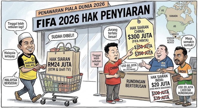 Image from: Malaysia Sah Peroleh Hak Siar Piala Dunia 2026; India dan China Masih Berdepan Kebuntuan