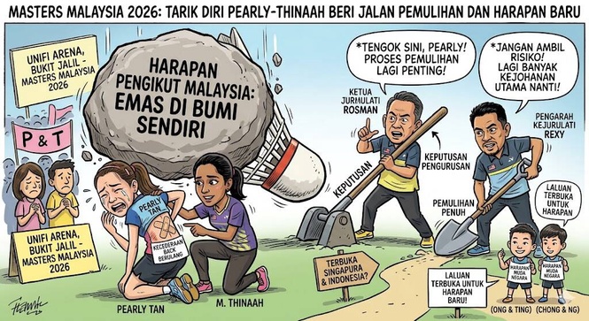 Image from: Kecederaan Belakang Berulang: Pearly-Thinaah Sah Tarik Diri Daripada Masters Malaysia 2026