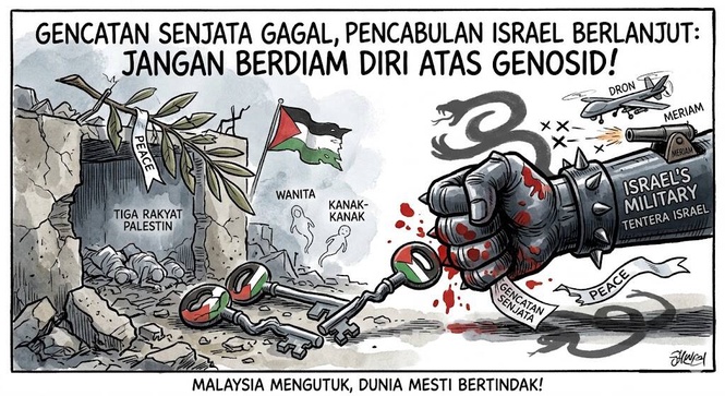 Image from: Gencatan Senjata Terus Diingkari: Tiga Lagi Rakyat Palestin Terkorban dalam Serangan Baharu Israel di Gaza